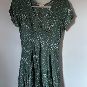 PAC Sun L.A hearts Green Floral Dress